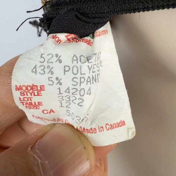 VINTAGE Y2K 90’s Textured‎ Leopard Black Zebra Print Metallic Shiny Thread sz S - Picture 8 of 9